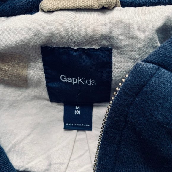 GAP KIDS faux-hoodie cotton jacket size M/8 - Picture 10 of 16